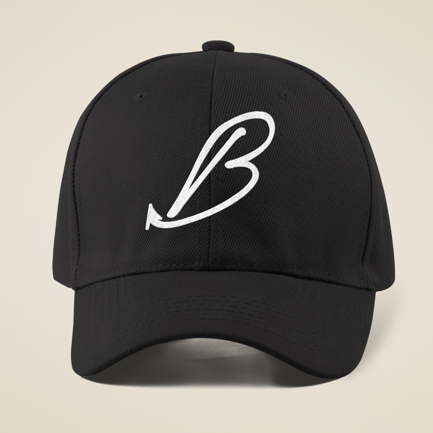 Baddie "B" Black & White Baseball Caps (Various Colors)