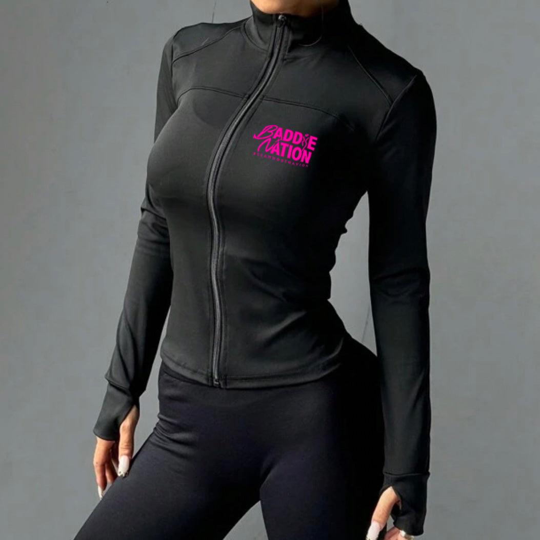 Baddie Nation Sports Track Jacket