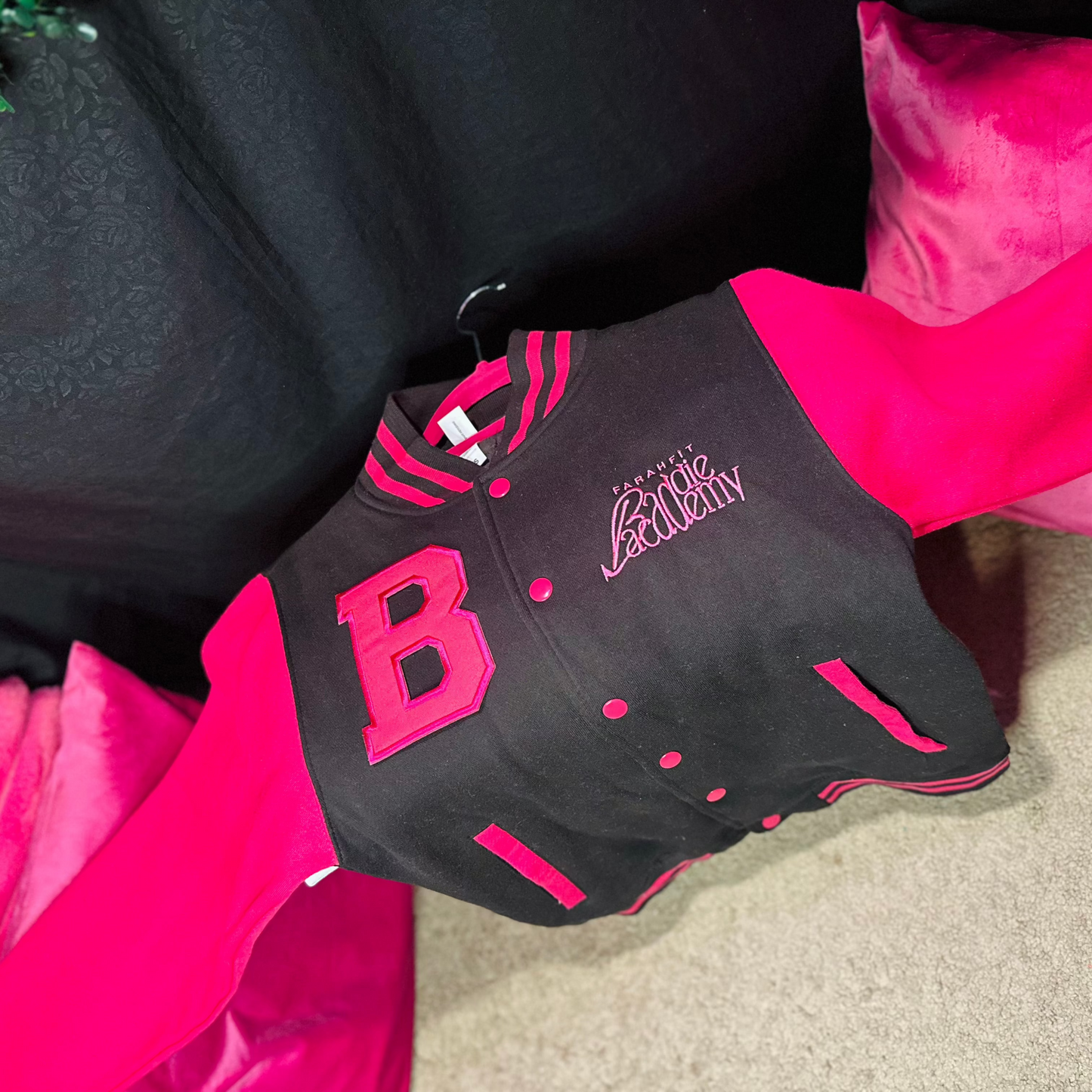 CLEARANCE ITEM: XS Pink Varsity Jacket