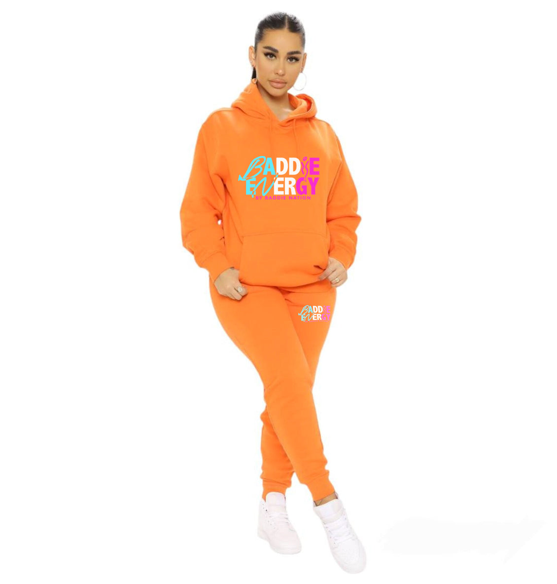 Orange Baddie Energy Jogger Set
