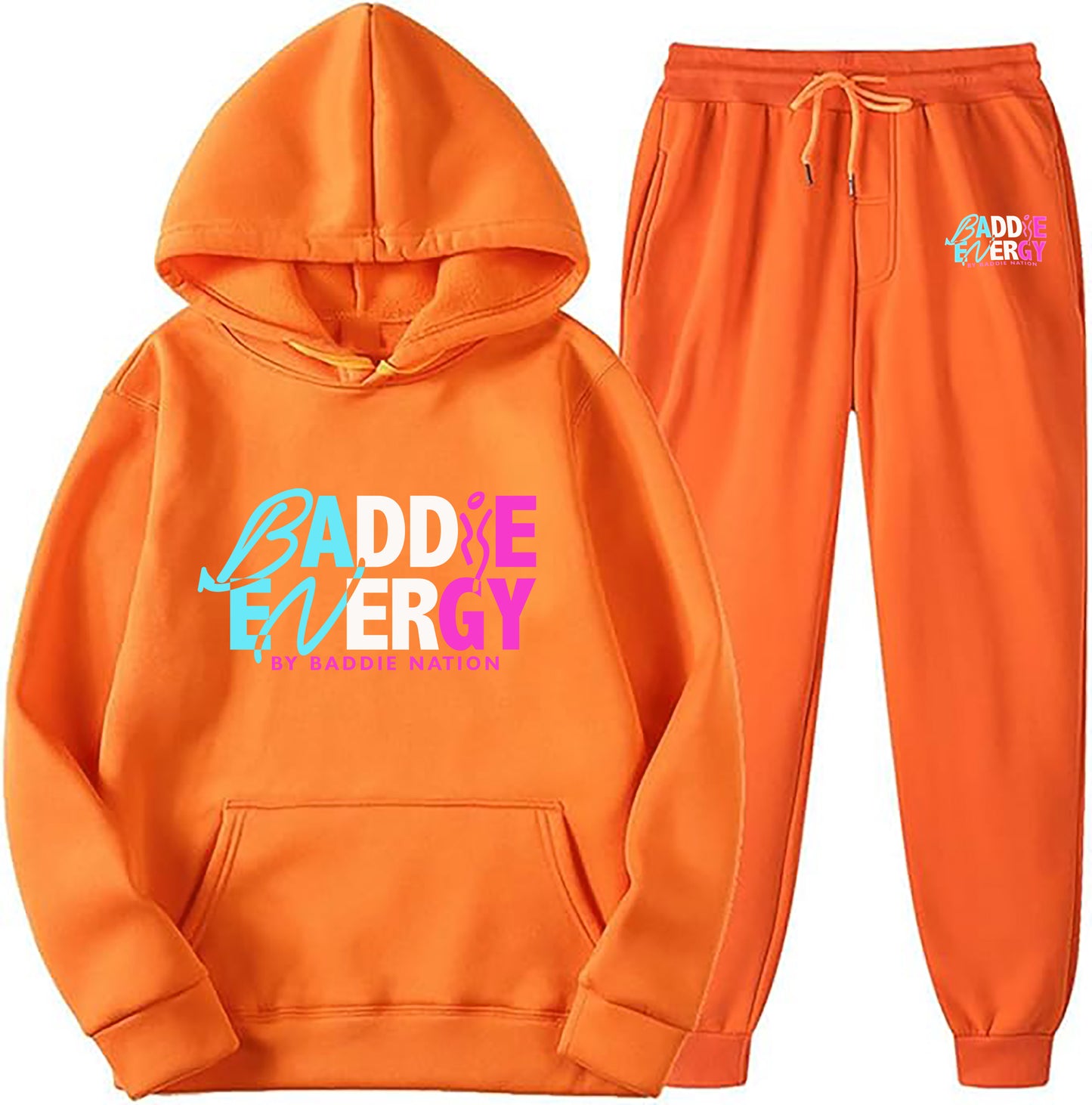 Orange Baddie Energy Jogger Set