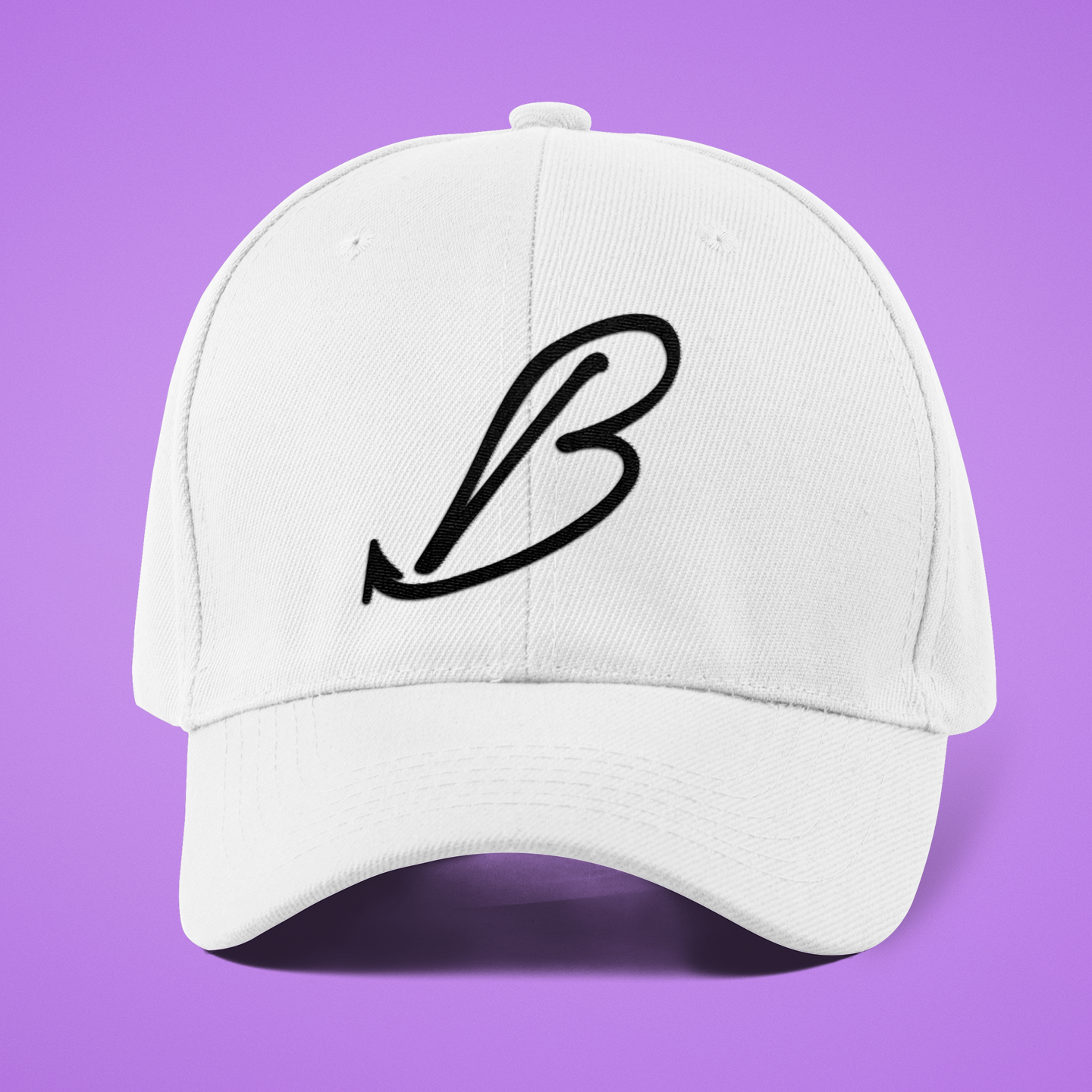 Baddie "B" Black & White Baseball Caps (Various Colors)