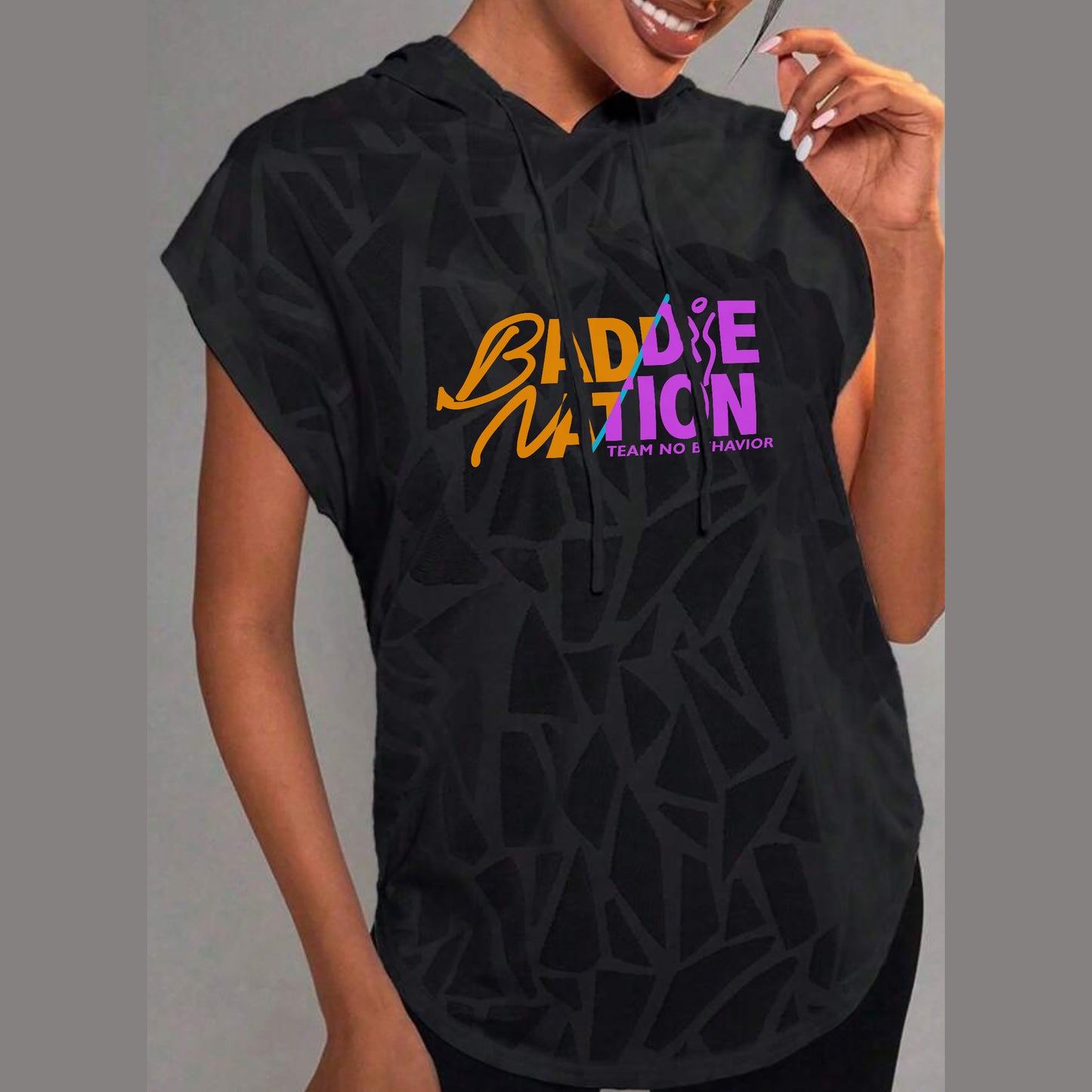 Baddie Confidence Hooded CapSleeve Tank