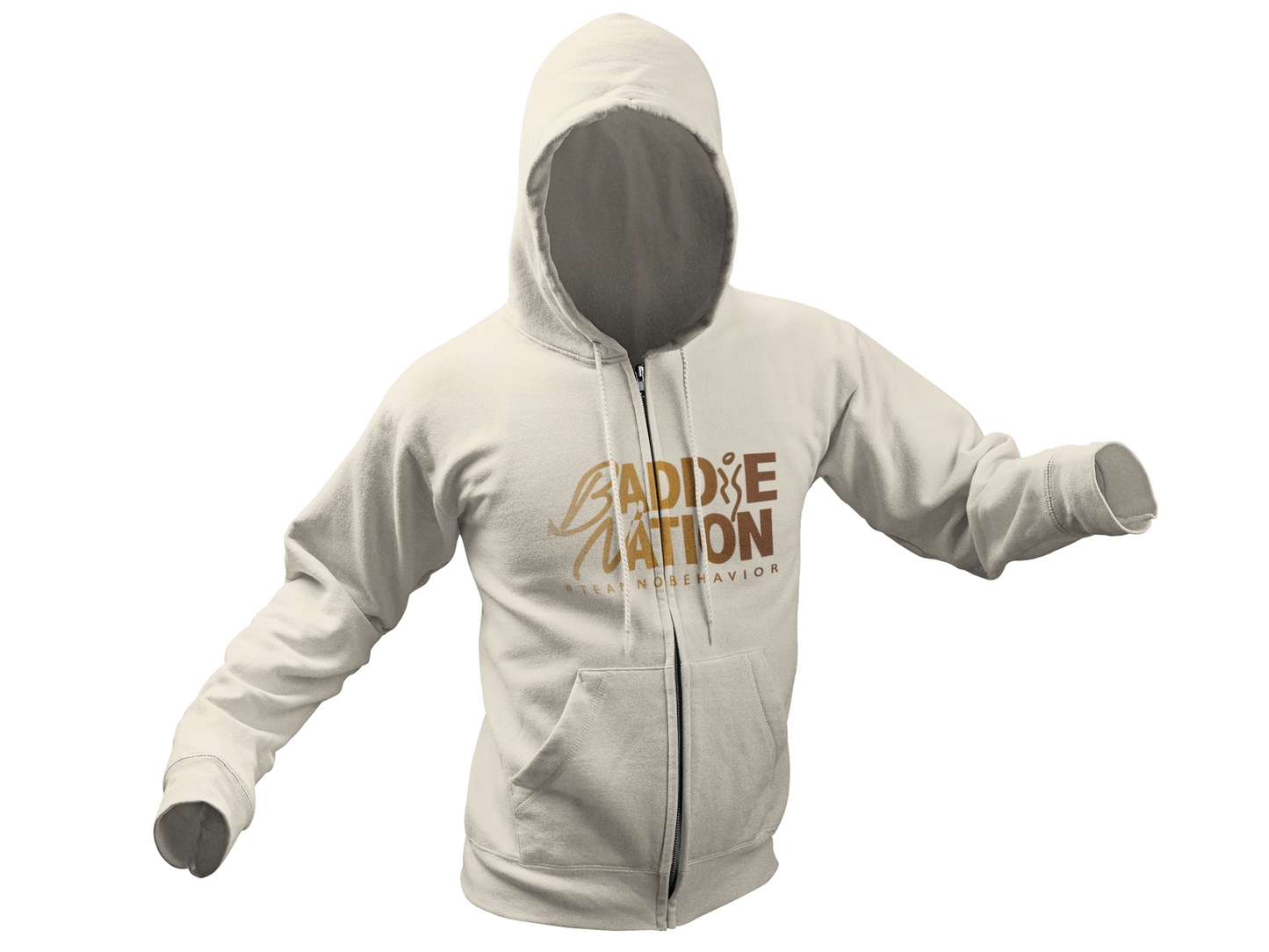 Naturally Baddie Off-White Zip-Up for Jogger Set