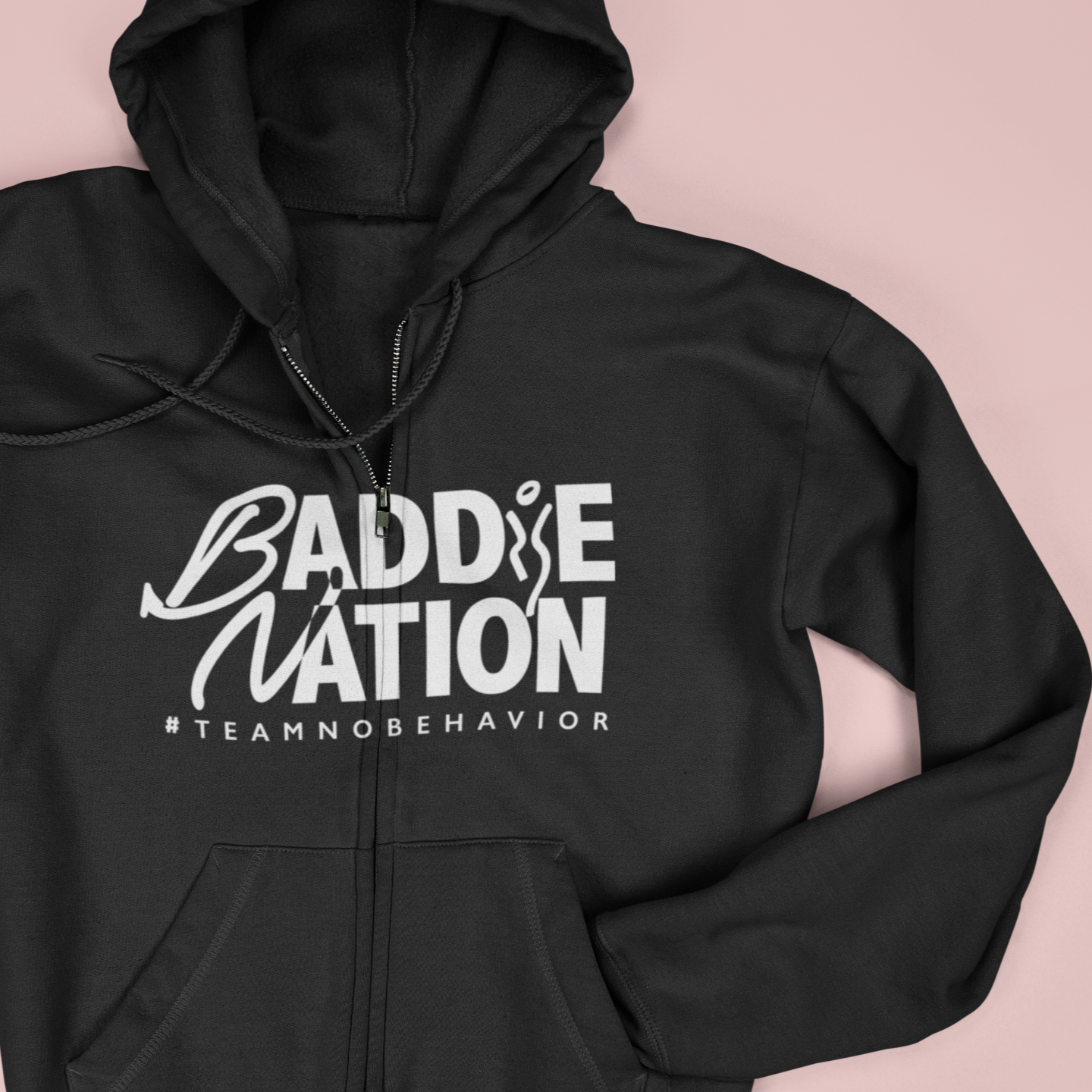 Baddie Nation Zip-Up Hoodies (Various Colors)