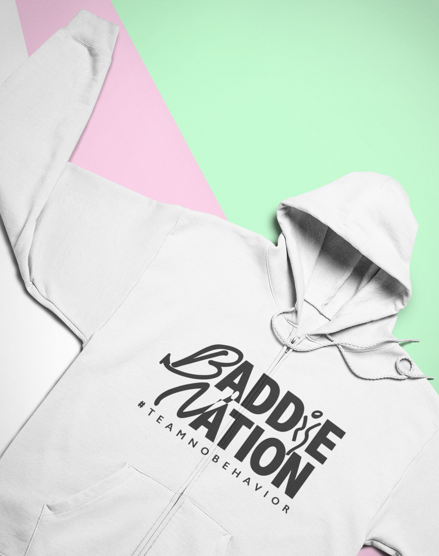 Baddie Nation Zip-Up Hoodies (Various Colors)