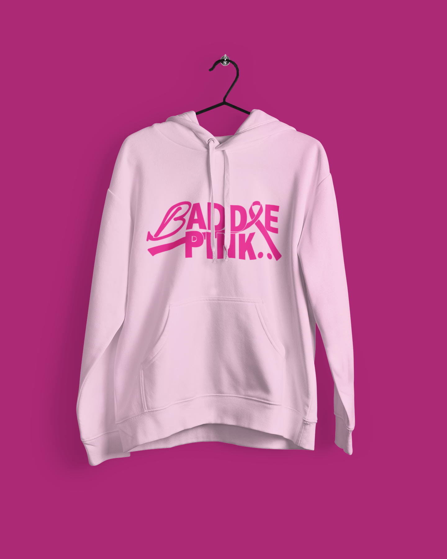 Baddie Pink Breast Cancer Awareness Unisex Hoodies
