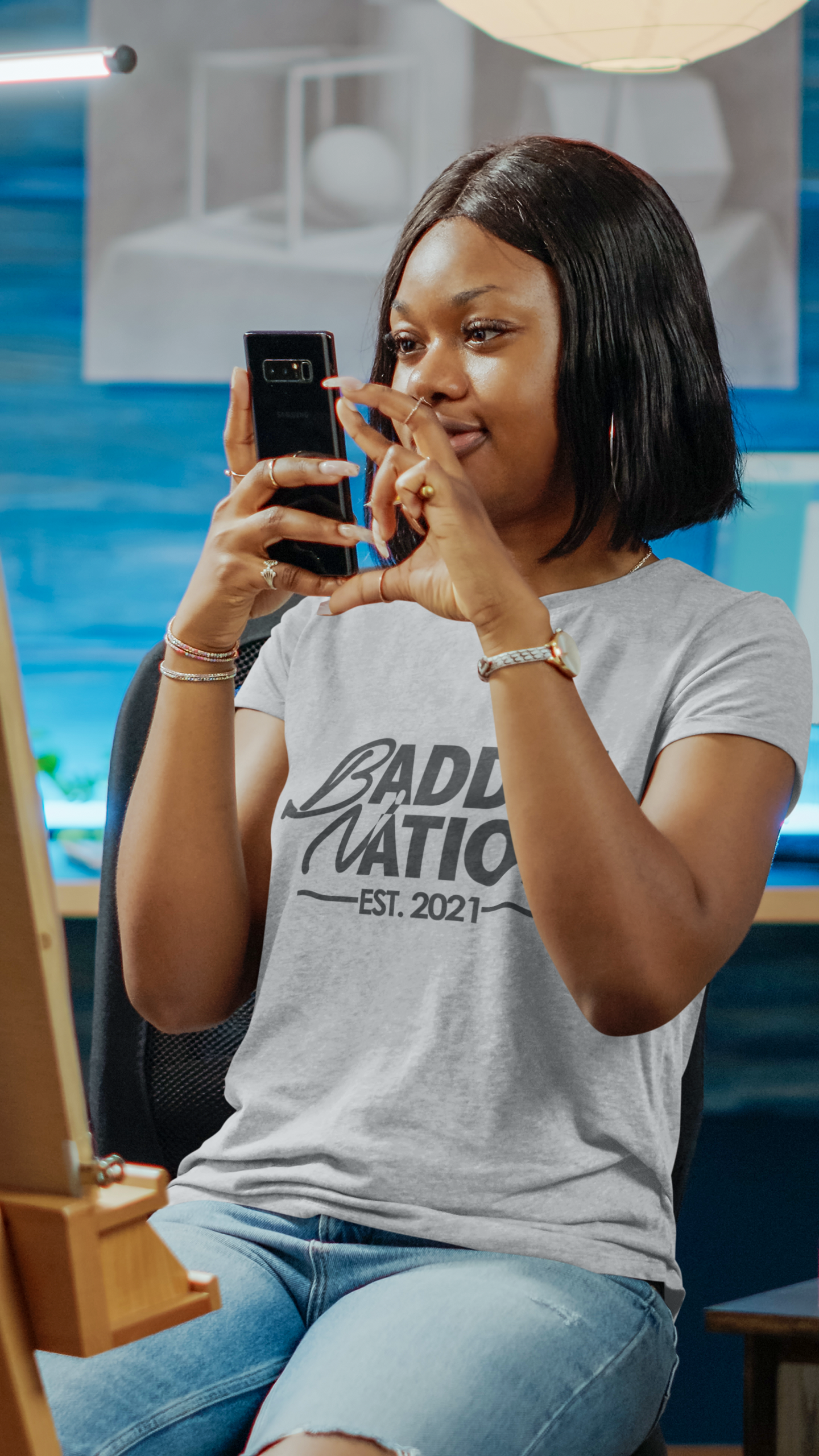 Heathered Grey Baddie Unisex T-Shirt