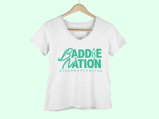 Baddie Nation Women's V-Neck Tees (More Colors)