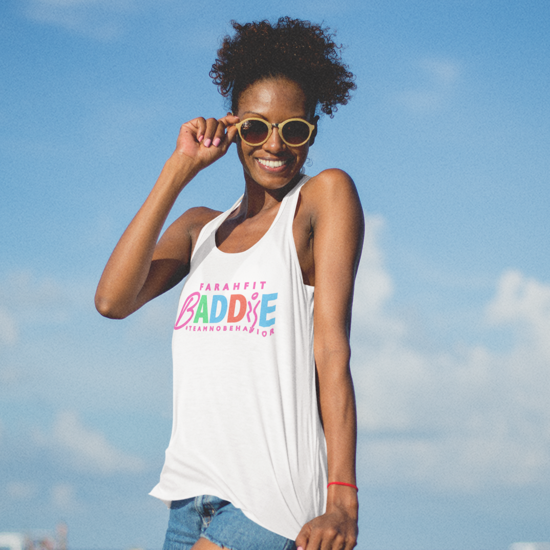 Baddie At Last Women's Dry-Fit Racer-Back Tank