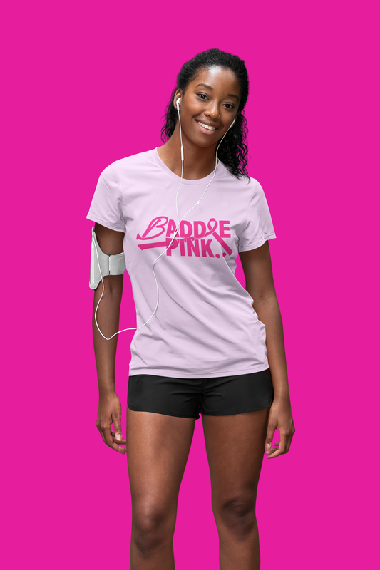 Baddie Pink Breast Cancer Awareness Unisex Tees (Various Colors)