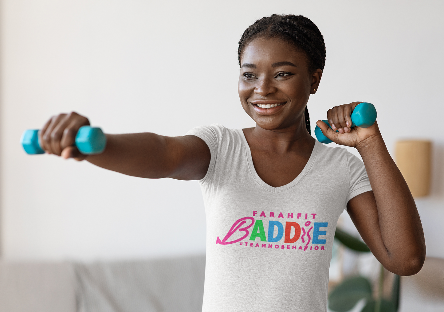 Baddie At Last Women's V-Neck Tee